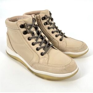 Vionic Whitley Tan High-Top Lace-up Boot Sneakers